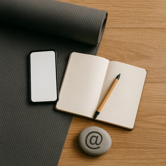 Contact | Yoga-Matte + Smartphone / Notebook